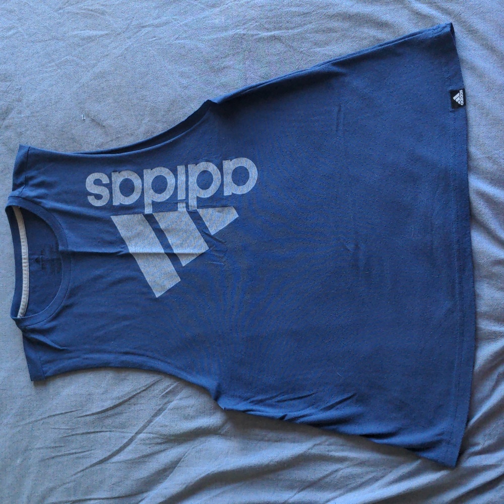 Adidas szS blue muscle style climalite tank. Gently worn.